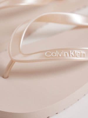 Calvin Klein Jeans metallic flip flops