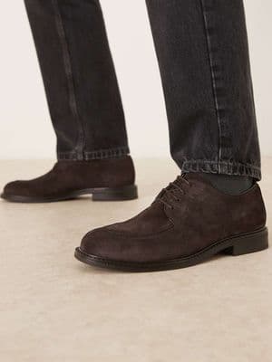 Mango 100% suede brogues