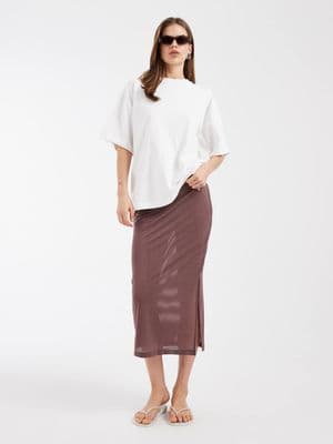 Nike sheer mid length skirt
