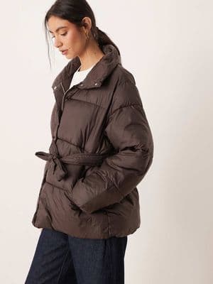 Gina Tricot belted puffer jacket
