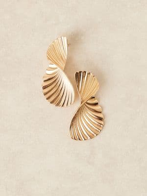 DesignB London fanned statement stud earring