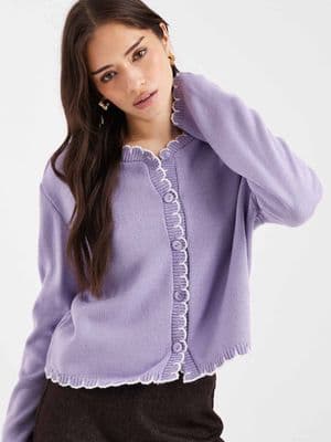 Miss Selfridge blanket stitch cardigan