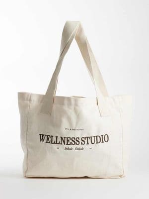 4th & Reckless logo embroidered tote bag