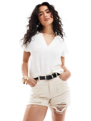 JDY v neck short sleeve blouse