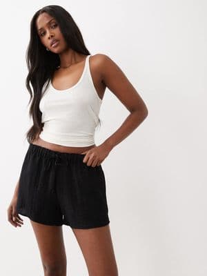 Gina Tricot pull on lightweight drawstring shorts