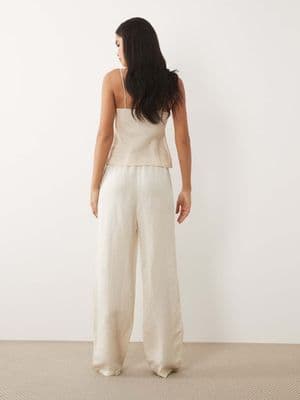 Lioness La Palma linen rich tie waist wide leg pants