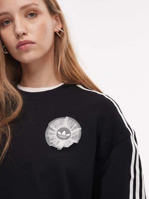 adidas Originals Adiluna ruffle logo detail sweatshirt