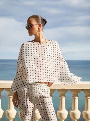 4th & Reckless sheer mesh beach cape top