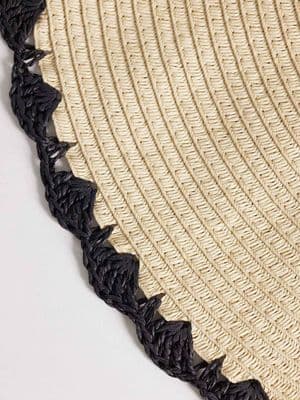 South Beach whip stitch wide brim floppy hat