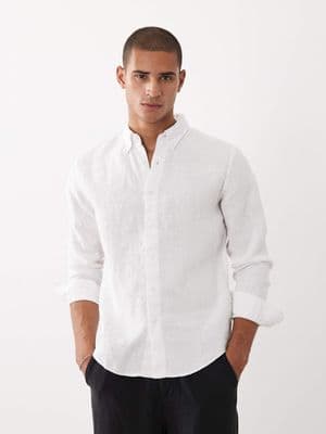 Abercrombie & Fitch 100% linen long sleeve shirt