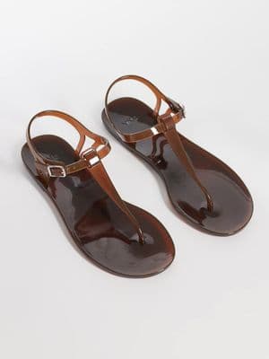 Mango toe post jelly sandals