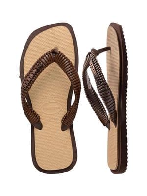 Havaianas square toe flip flops