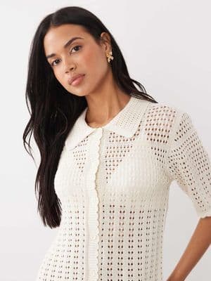 JDY short sleeve crochet cardigan