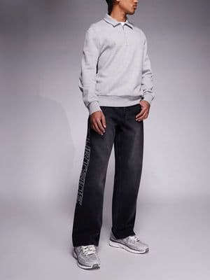 Courtside baggy denim jeans