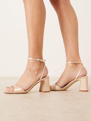 Be Mine Wide Fit Bridal Cora block heeled sandals