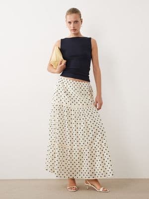 Abercrombie & Fitch tiered maxi skirt