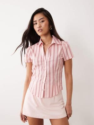 Miss Selfridge short sleeve fitted shirt