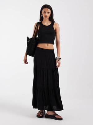 ONLY tiered maxi skirt