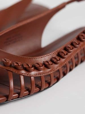 & Other Stories pure leather knot flat sandals