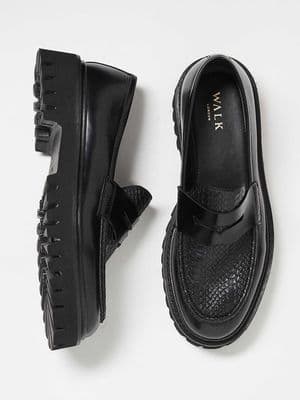 Walk London Hopper Saddle croc loafers