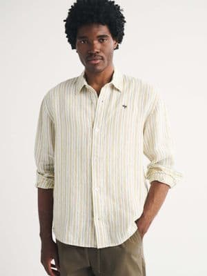 Abercrombie & Fitch 100% linen long sleeve shirt