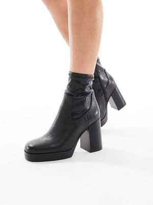 ALDO Seraphica block heel high ankle sock boots