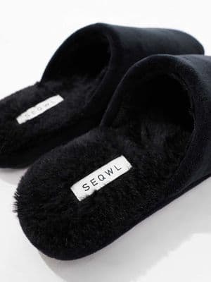 SEQWL Mslip fur lined slippers