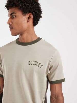 Double A By Wood Wood 100% cotton parker ringer T-shirt