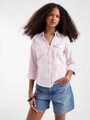 Hollister 3/4 sleeve cinched shirt