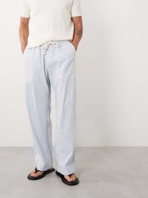 Abercrombie & Fitch cotton rich baggy seersucker pants