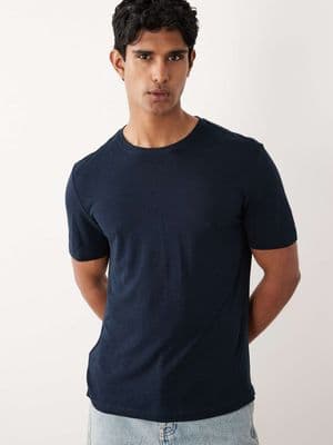 Mango linen mix slim fit t-shirt