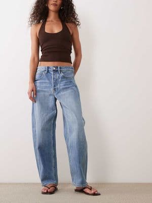 Good American good barrel jeans