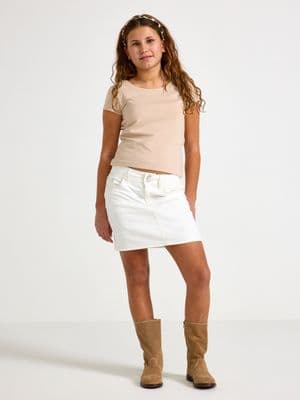 White denim skirt