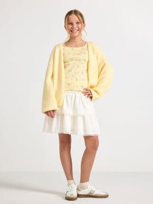 Skirt with flounces