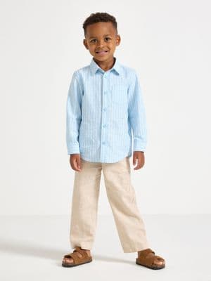 Linen blend trousers