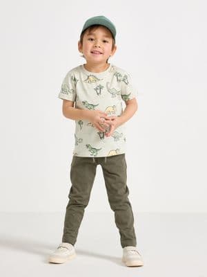 Trousers in slub jersey