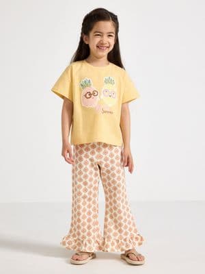 Trousers in slub jersey