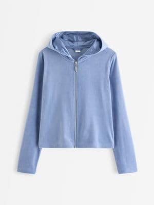 Hoodie in velour