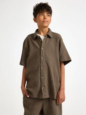 Short-sleeved shirt in jersey