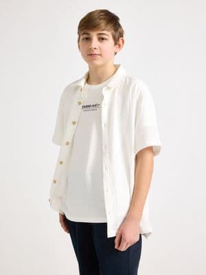 Shirt in cotton gauze