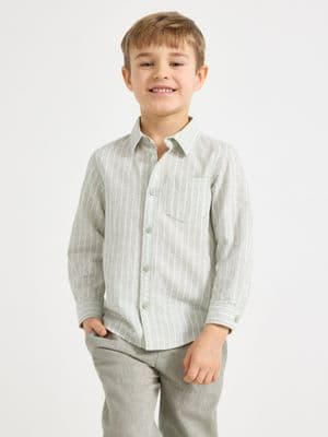 Linen-blend shirt