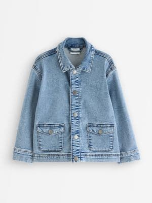 Jacket in denim jersey