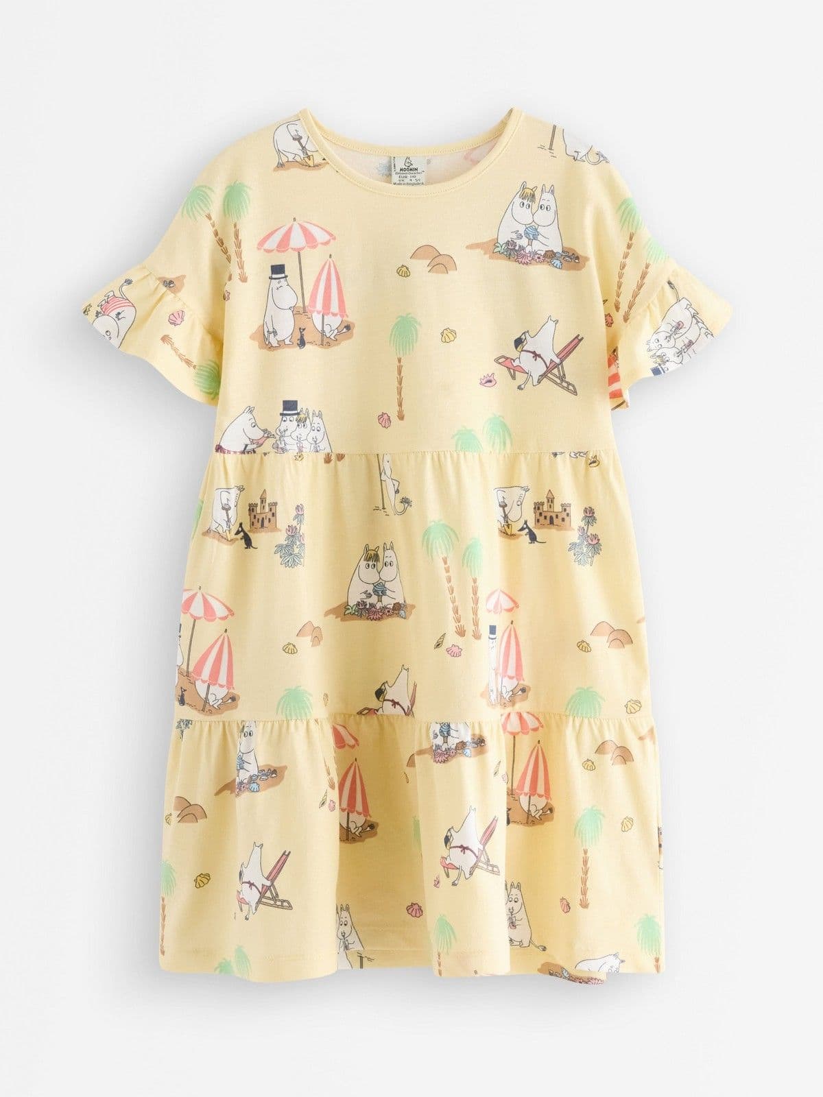 Moomin dress with short sleeves Light Dusty Yellow 1