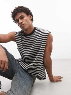 Weekday oversized sleeveless T-shirt