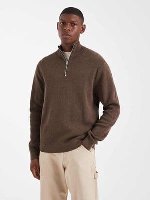 ONLY & SONS half zip knit sweater