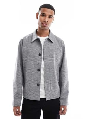 Jack & Jones boxy wool blend jacket