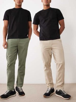 Jack & Jones 2 pack straight chino pants
