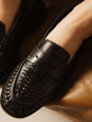 Bronx Zur-ii woven detail loafers
