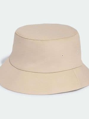 adidas performance Leo graphic bucket hat in crystal linen / khaki six