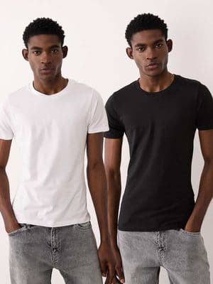 Jack & Jones 2 pack muscle fit t-shirts